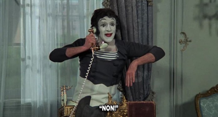 Marcel Marceau, The Legendary Mime, Appears In Mel Brooks' 'Silent Movie' Just To Speak The Film's Only Word